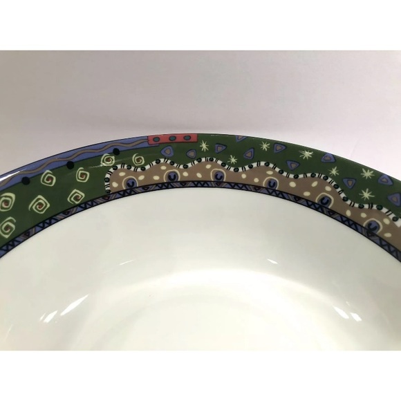 MINT! Vtg 90s Christopher Stuart 'Boundaries' Pattern Large Serving Bowl - Y0239 - Picture 4 of 10